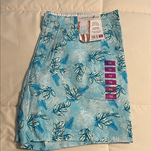 NWT Caribbean Joe Tropical Print Shorts Trio - Picture 7 of 13